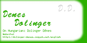 denes dolinger business card